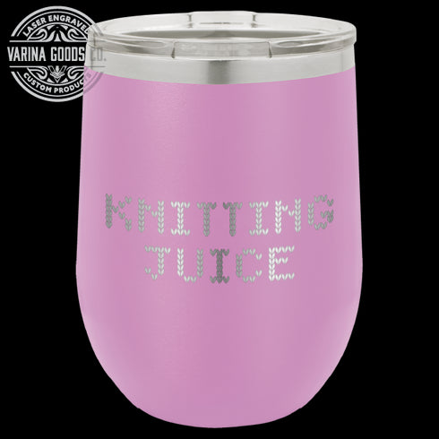 Laser Engraved Knitting Juice Wine Tumbler